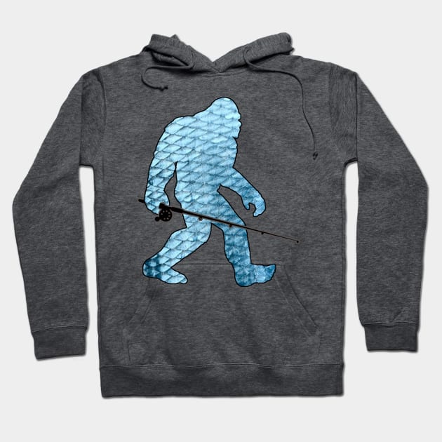 Bigfoot - Fishing Scales Hoodie by  The best hard hat stickers 